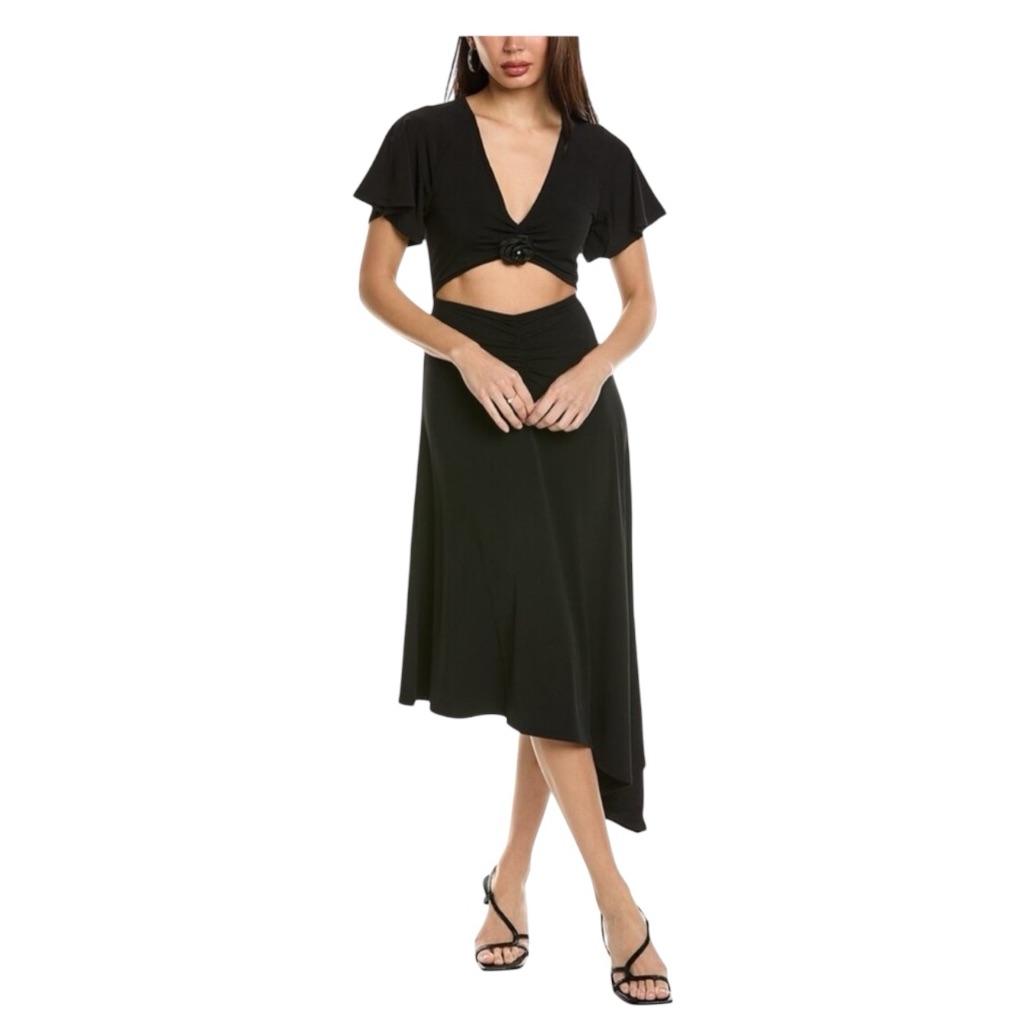 Weworewhat Asymmetrical Cutout Midi Dress , Size Medium Nwot